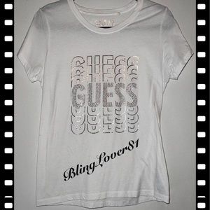 GUESS LOS ANGELES LARGE BLING TEE SHIRT
